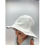 bob chapeau bébé coton été artisanal blanc