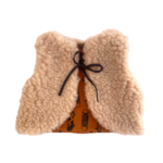 gilet bébé berger mouton pyrénées feuillages rose motif lien bleu(7)