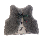 gilet bébé berger mouton pyrénées feuillages rose motif lien bleu(4)