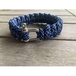bracelet survie homme paracord inox bleu marine noir blanc