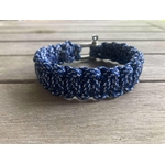 bracelet survie homme paracord inox bleu marine noir blanc (2)