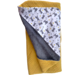 cape bain bambou gaze coton chats gris jaune moutarde2
