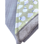 cape bain bambou gaze coton moutons gris vert pale2