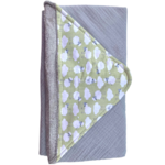 cape bain bambou gaze coton moutons gris vert pale