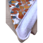 cape bain bambou gaze coton oiseaux beige