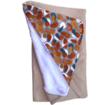cape bain bambou gaze coton oiseaux beige 2