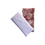coussin yeux relaxant eye pillow yoga palmes orange dehoussable