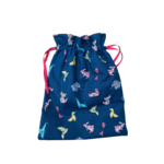 sac maillot interieur lin enduit origami animaux bleu