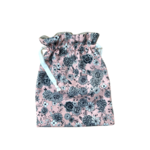 sac maillot interieur lin enduit fleuri rose