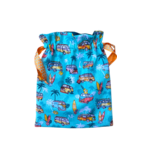 sac maillot interieur lin enduit van surf turquoise