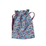 sac maillot interieur lin enduit fleuri rose bleu