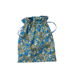 sac maillot interieur lin enduit fleuri jaune bleu surf