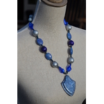 collier bleu violet argent