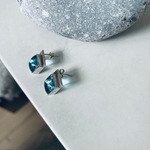 boucles oreilles topaze bleue argent artisanal creatrice (5)