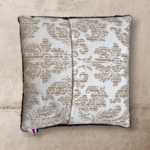 coussin laine mouton pyrenees chocolat marron ecru beige