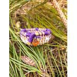 corbeille mini aiguille pin tressée landes violet