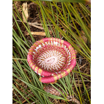 corbeille mini aiguille pin tressée landes blanc rose