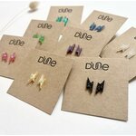 puce oreille eclair résine paillettée