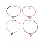 bracelet petale aiguille pin beige rose