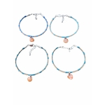 bracelet petale aiguille pin bleu vert