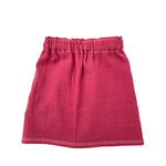 jupe fille double gaze rose -Photoroom