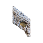 bandeau tricoté main torsade coton gris(1)