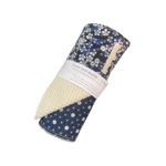 essuie tout 5 feuilles eponge nid abeille mix bleu fleuri(3)
