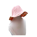 BOB61 1-6 et BOB63 6-12m chapeau bob réversible coton rose jungle-4