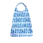 Serviette repas cantine maternelle lanterne poisson bleu