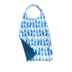Serviette repas cantine maternelle poissons lanterne bleu