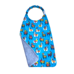 Serviette repas cantine maternelle lama bleu gris