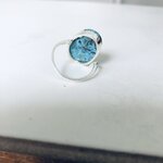 bague artisanale argent 925 et turquoise réglable