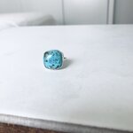 bague artisanale argent 925 et turquoise réglable