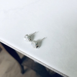 boucle oreille puce argent artisanale pierre lune