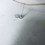 boucle oreille aregnt chaine prehnite artisanale