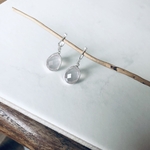 boucle oreille quartz rose argent artisanal