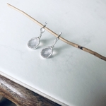 boucle oreille quartz rose argent artisanal