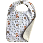 bavoir eponge bambou coton renards animaux