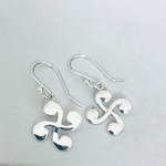 boucle oreille croix basque lauburu argent artisanal