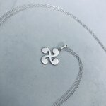 pendentif chaine croix basque argent artisanal