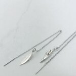 boucle oreille planche surf argent artisanal