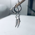 boucle oreille argent artisanal planche surf