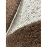 gilet laine mouton pyrénées marron fleuri blanc gaze coton