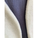 gilet laine mouton pyrénées ecru gris foncé