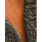 gilet laine pyrénées marron rouille
