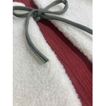 gilet laine mouton artisanal bébé ecru rouille