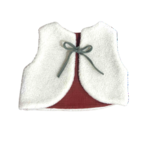 gilet laine mouton artisanal bébé ecru rouille