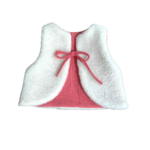gilet laine mouton artisanal bébé ecru grenadine
