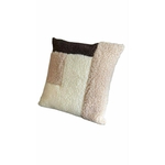 coussin laine et lin beige