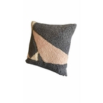 coussin lin laine gris